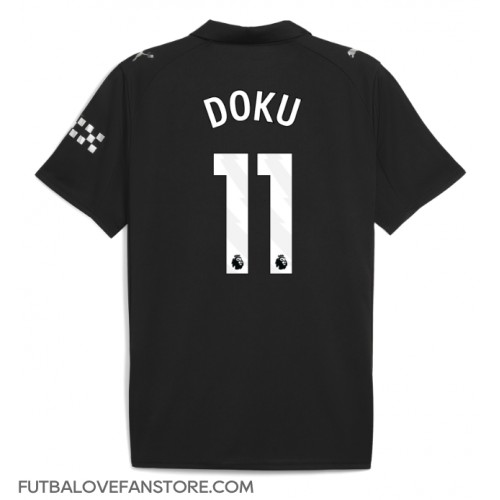 Manchester City Jeremy Doku #11 Vonkajší futbalový dres 2025-26 Krátky Rukáv Manchester City Jeremy Doku #11 Vonkajší futbalový dres 2025-26 Krátky Rukáv